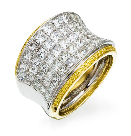 Simon G Simon G White and Yellow Diamond Ring 001-130-00278