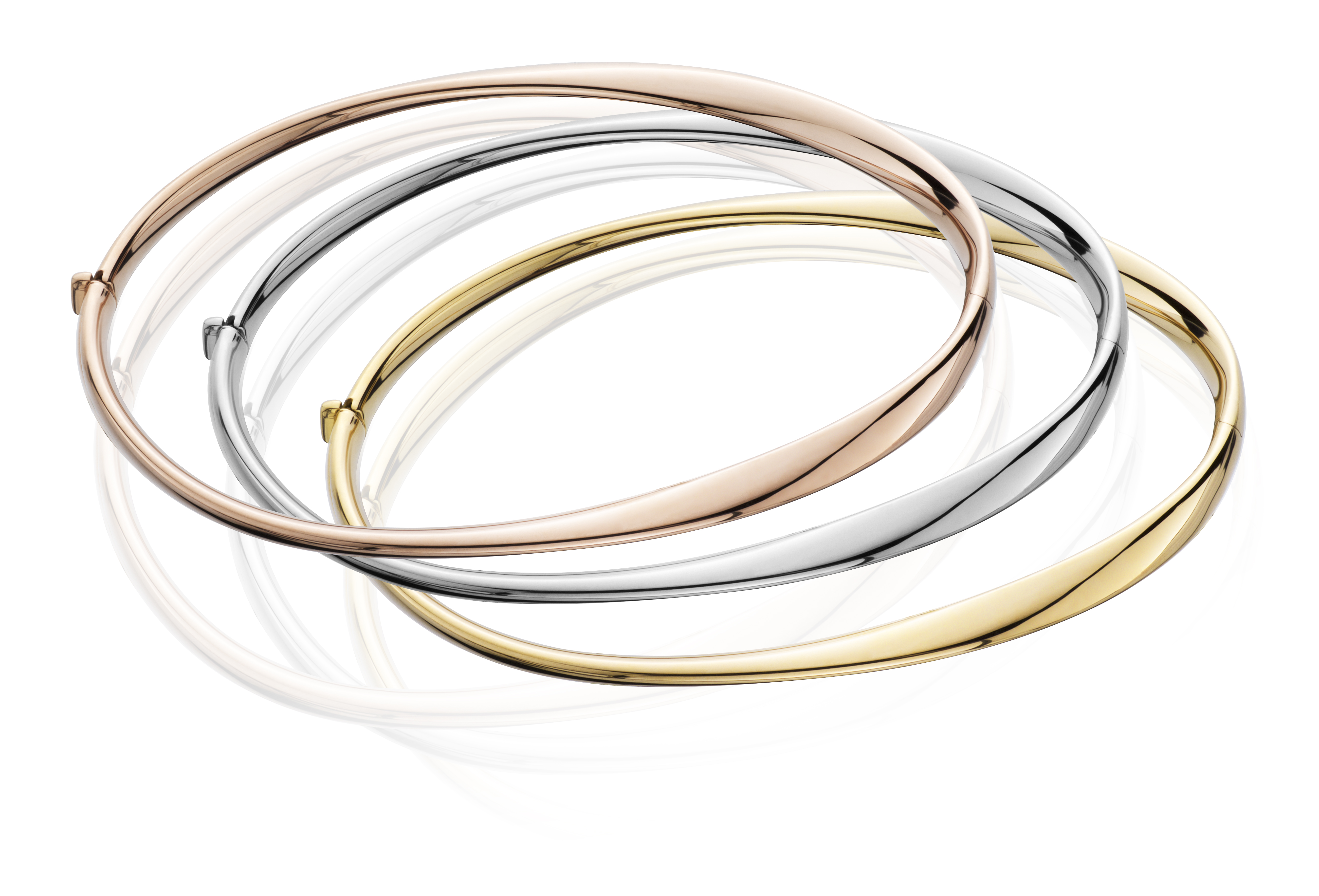 Gold Twist Hinge Bangle 001-440-01667 14KY - Aires Jewelers