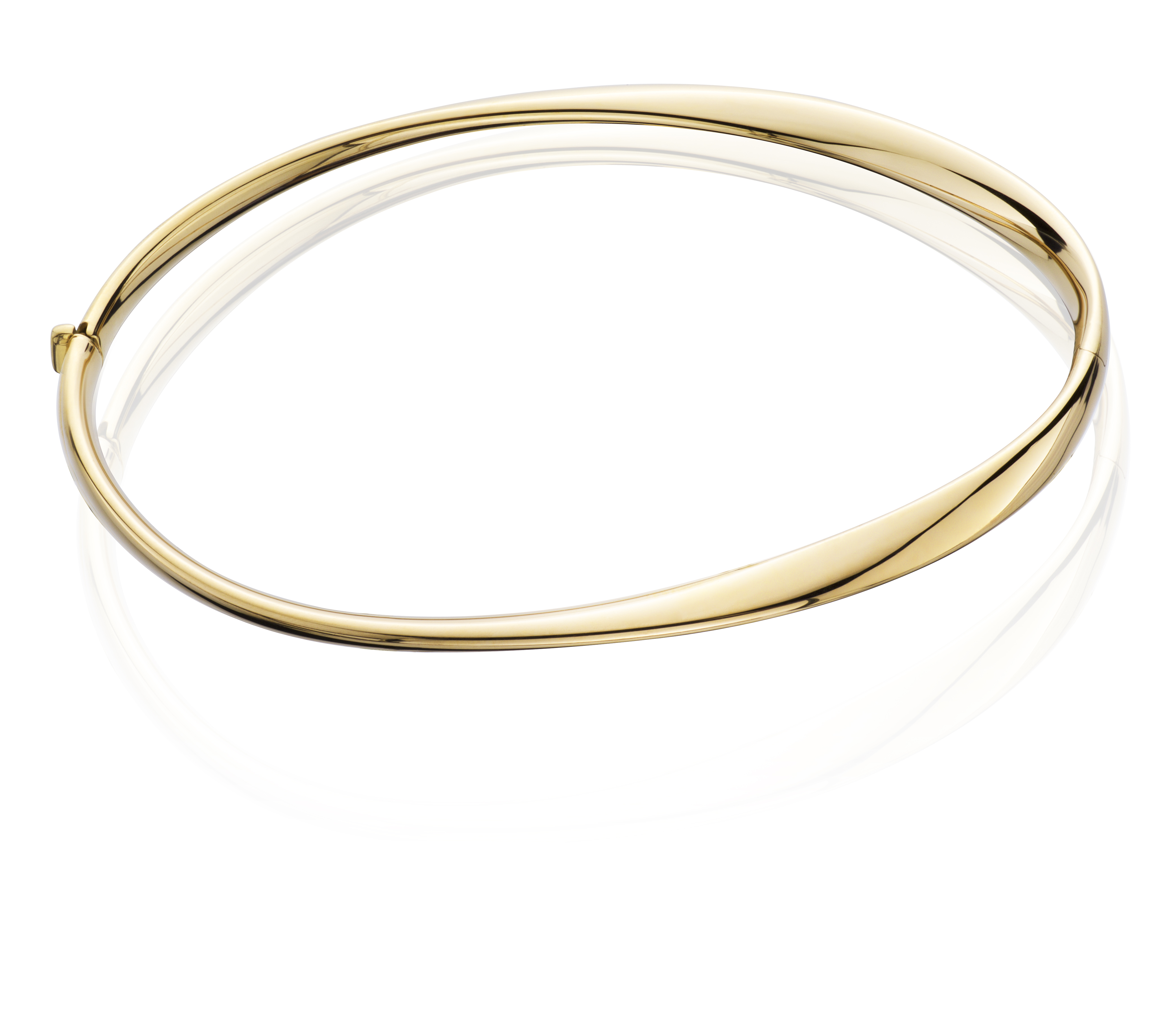 Gold Twist Hinge Bangle 001-440-01667 14KY - Aires Jewelers