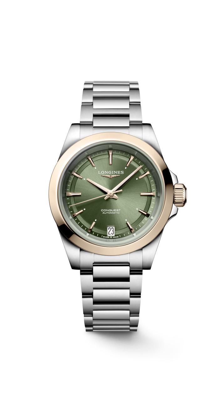 Conquest 34mm Green Dial with Rose Gold 001-579-00115 | Aires