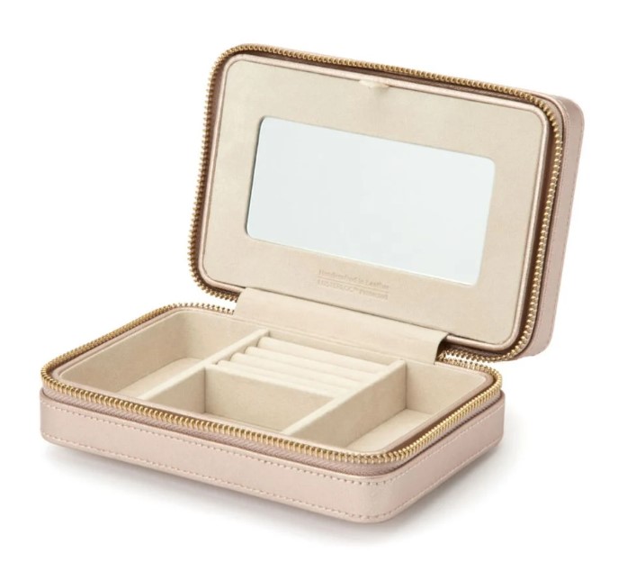 Wolf Palermo Zip Jewelry Case - Rose Gold 001-705-00289 | Aires