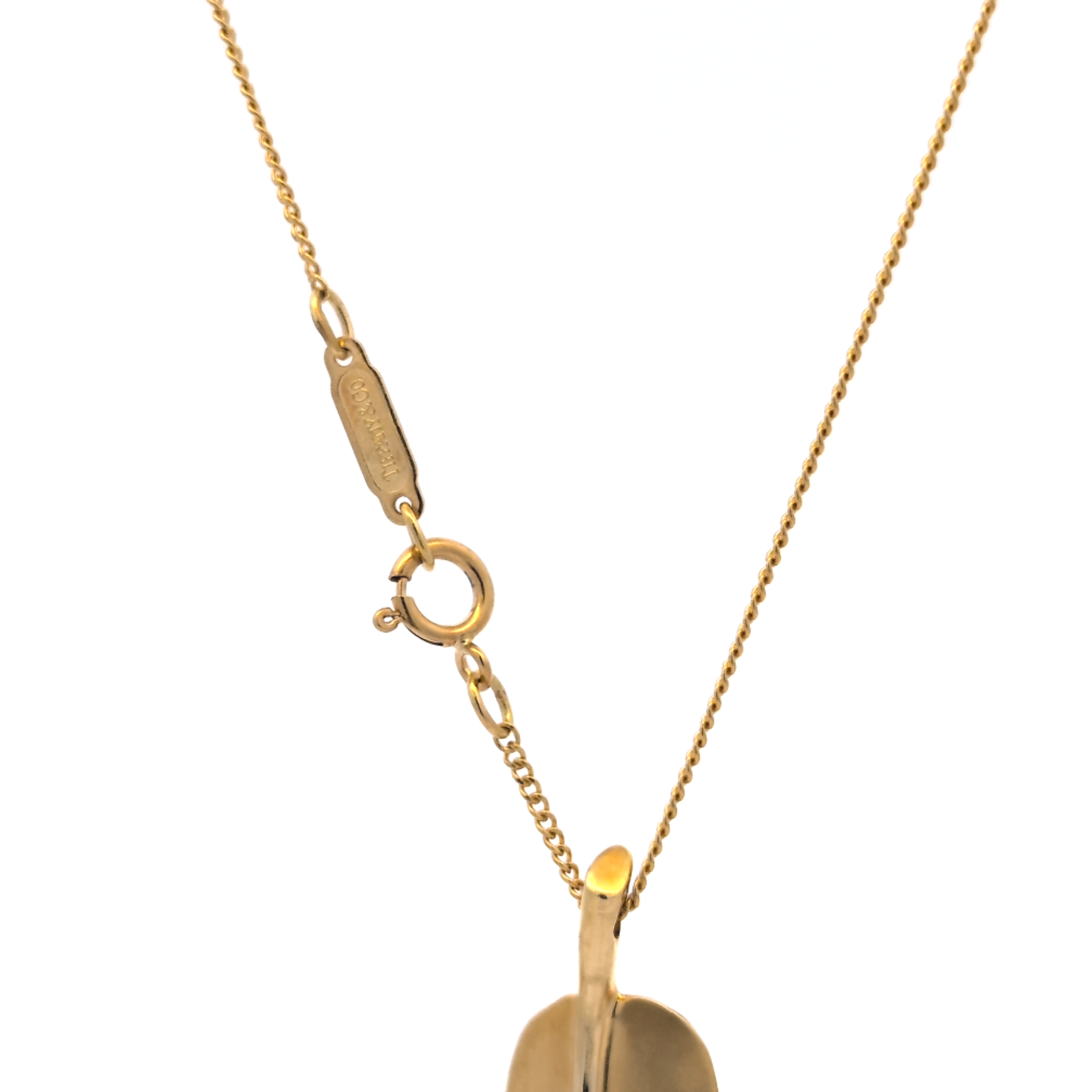 Vintage Tiffany & Co. Angela Cummings 18K Gold Leaf Pendant