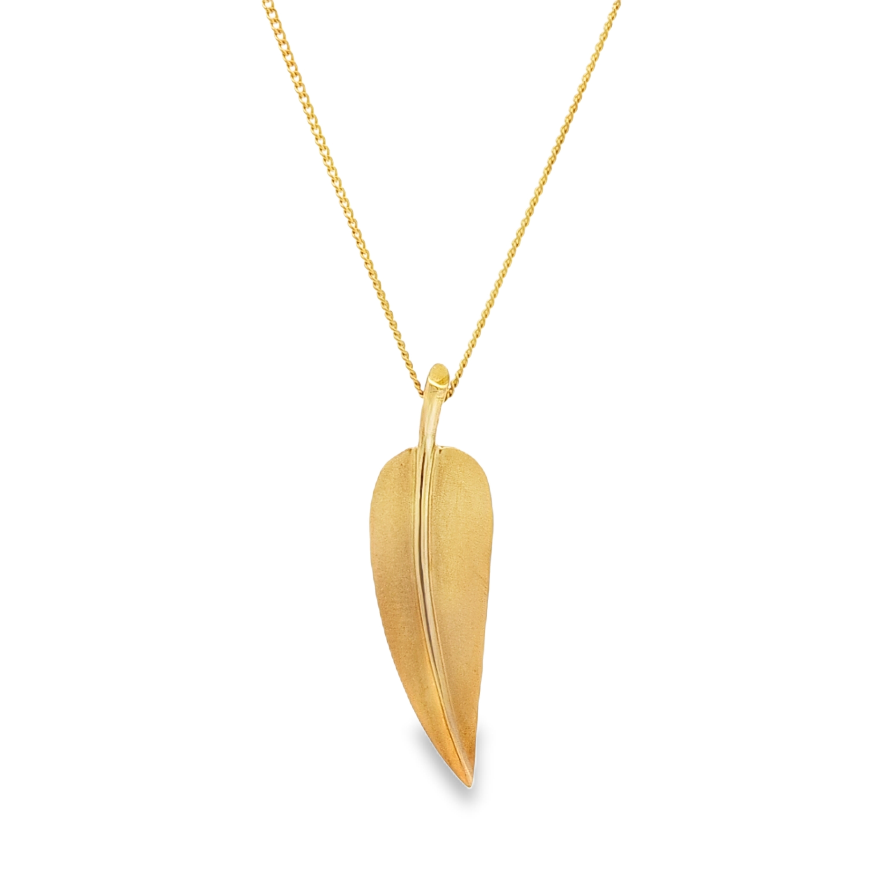 Vintage Tiffany & Co. Angela Cummings 18K Gold Leaf Pendant