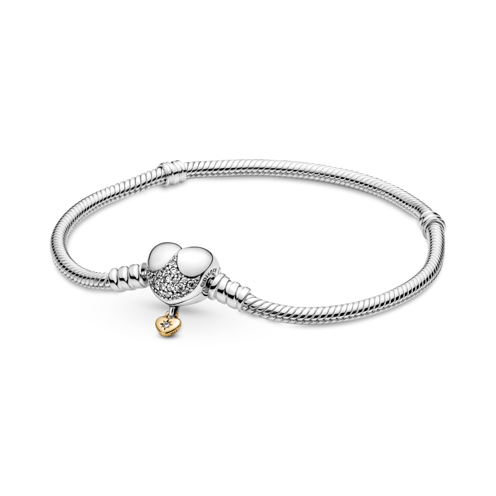 Disney Princess Pandora Moments Heart Snake Chain Bracelet - 7.5
