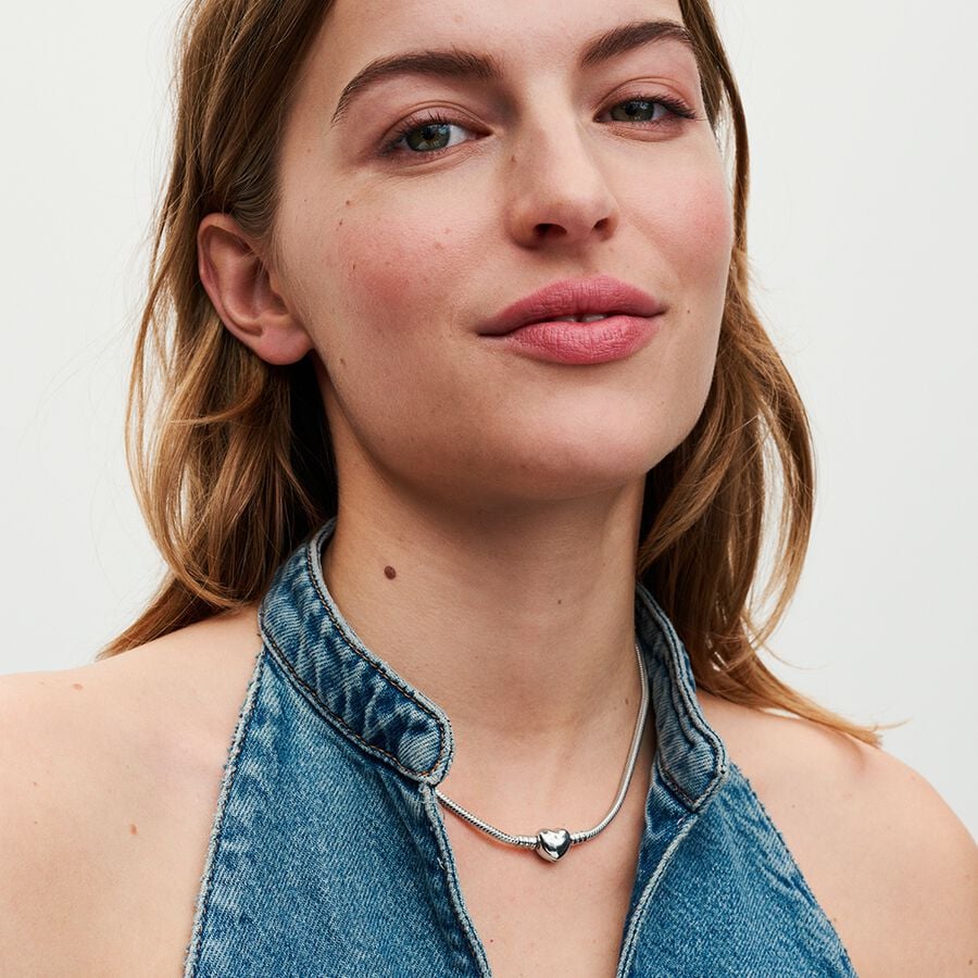 ネックレス・ペンダント SILVER925 Mild Heart Snake Chain Necklace ( 2 COLOR) ネックレス・ペンダント SILVER925 Mild Heart Snake Chain
