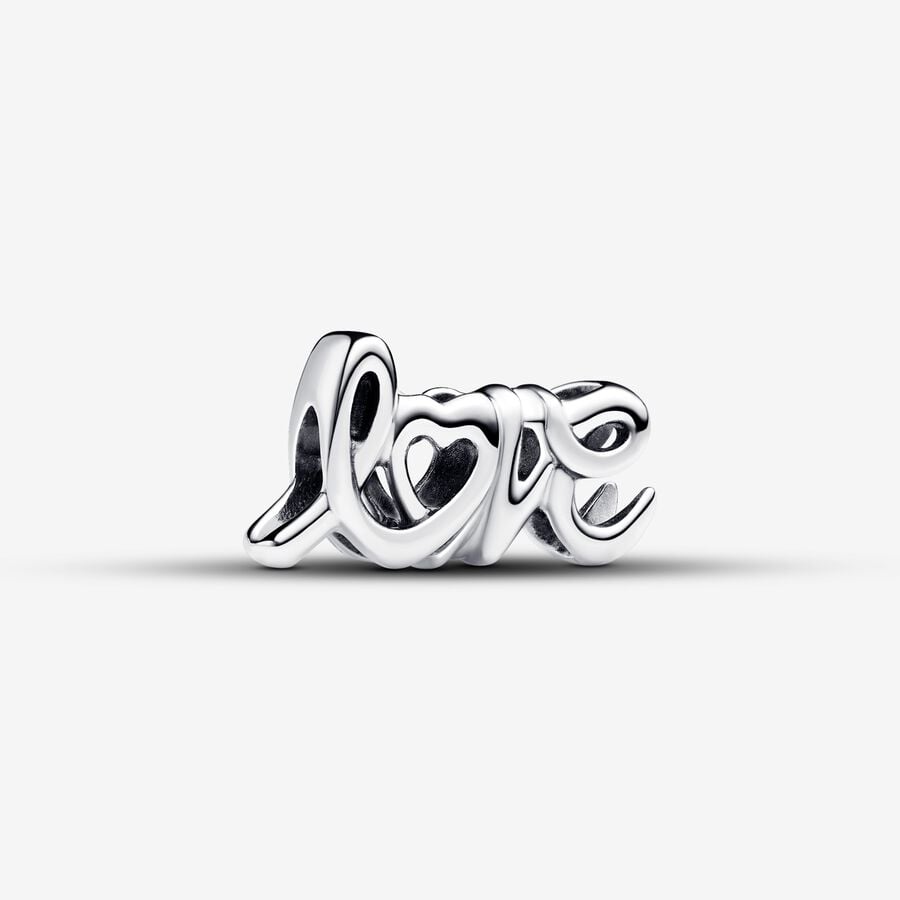 PANDORA シルバーブレスレット LOVEチャーム Pandora Handwritten Love Charm - Arezzo Jewelers – Elmwood Park