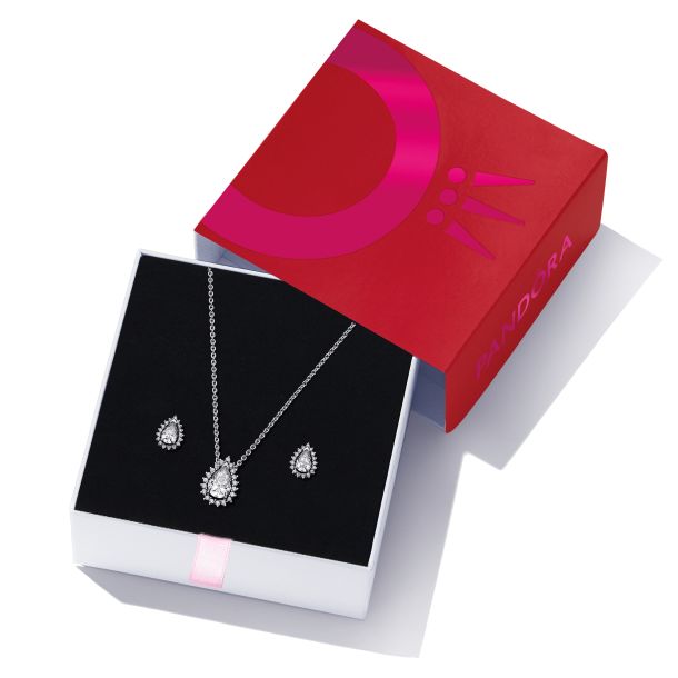 Pandora Sparkling Double Heart Halo Jewelry Gift Set - Arezzo