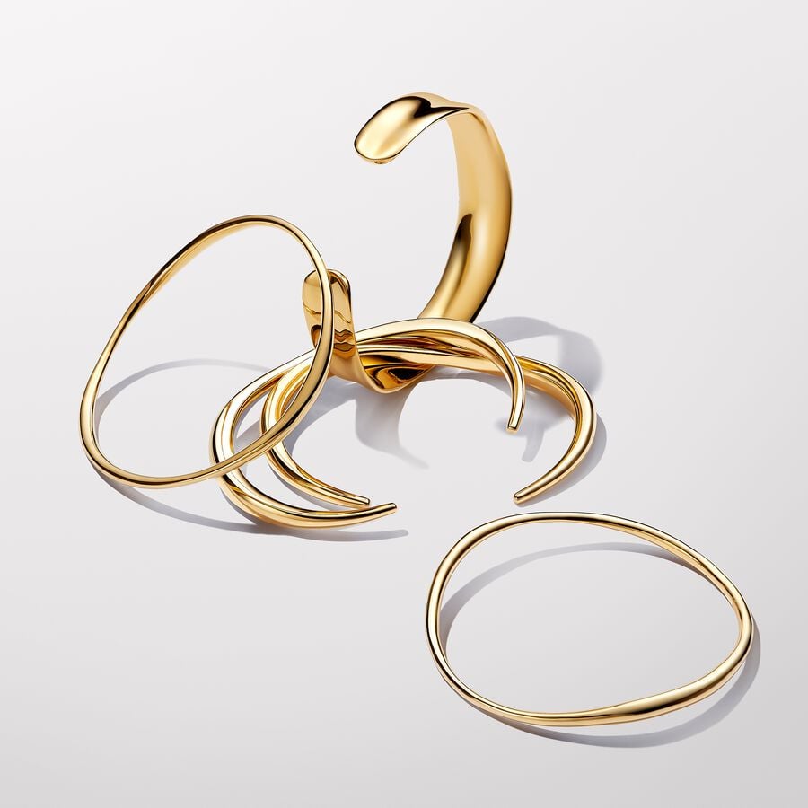 Organically Shaped Open Bangle - 6.9
