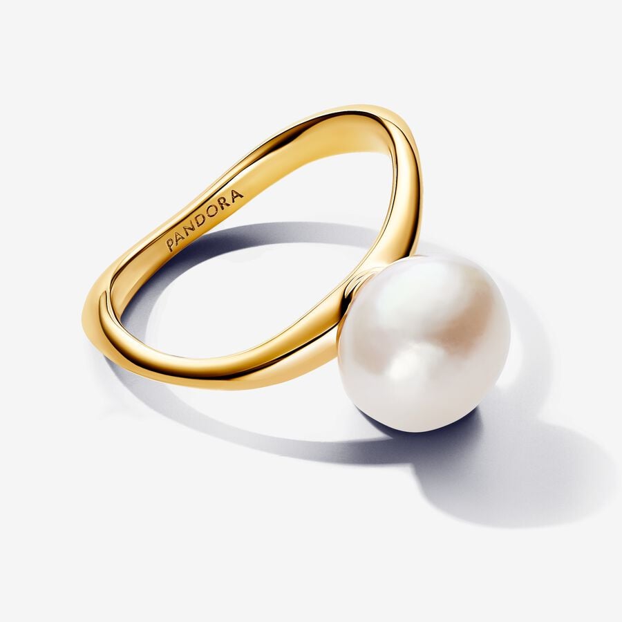 Baroque Treated Freshwater Cultured Pearl Ring - Size 8.5