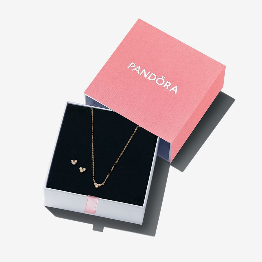 Set Necklace And Earrings Authentic Pandora LOVE BRACELET 6Pc GIFT