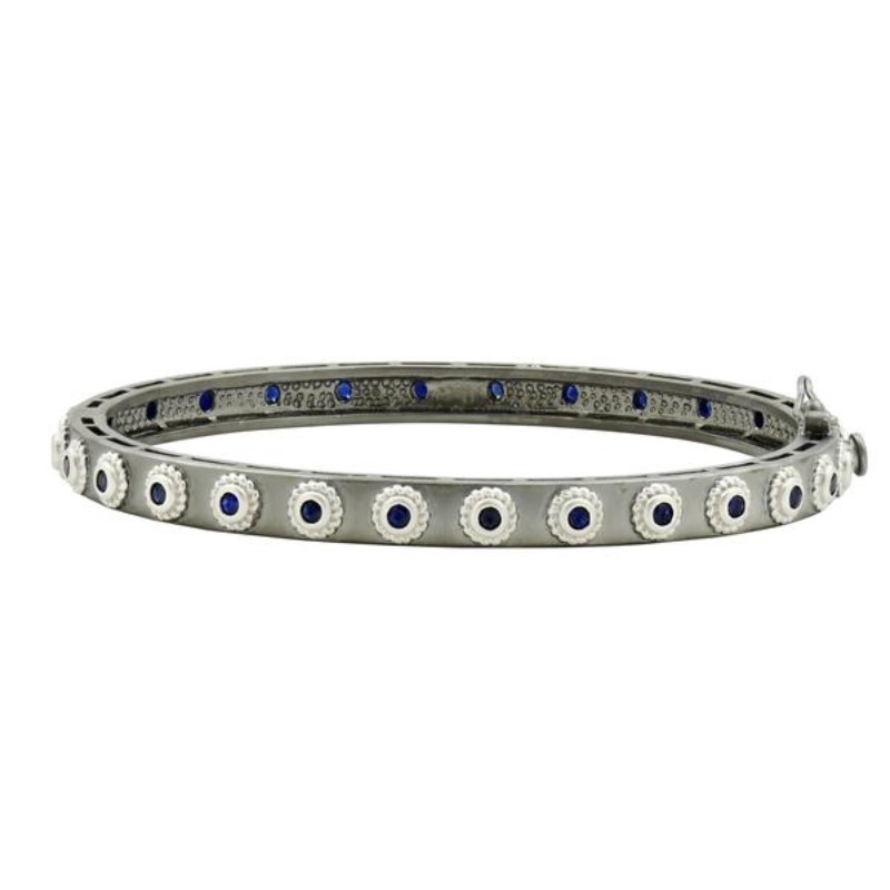 Freida Rothman Studded Eternity Hinge Bangle 001-610-02923  display picture 3