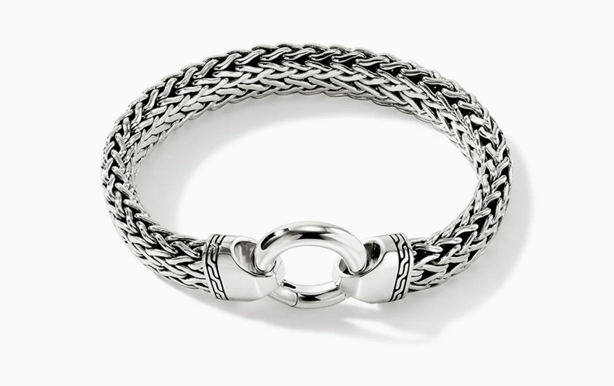 Flat Chain Bracelet, Sterling Silver, 11MM 001-610-04595