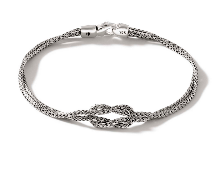 ★人氣★LOVE ME MONSTER★Slim Knot Bracelet Manah 5mm Love Knot Slim Chain Double Row Bracelet