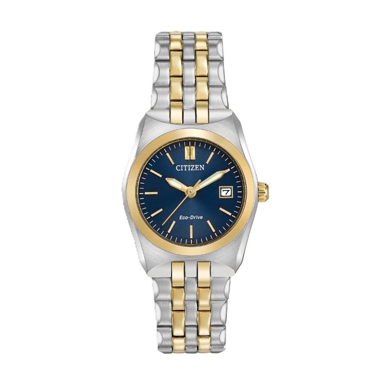 Citizen Eco-Drive Women's Corso Blue Dial Two Tone Watch EW2294-53L