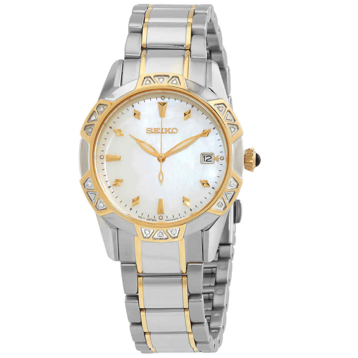 slim fit dress slacks Vintage Gold-tone Seiko Tank Watch for Her main image 1