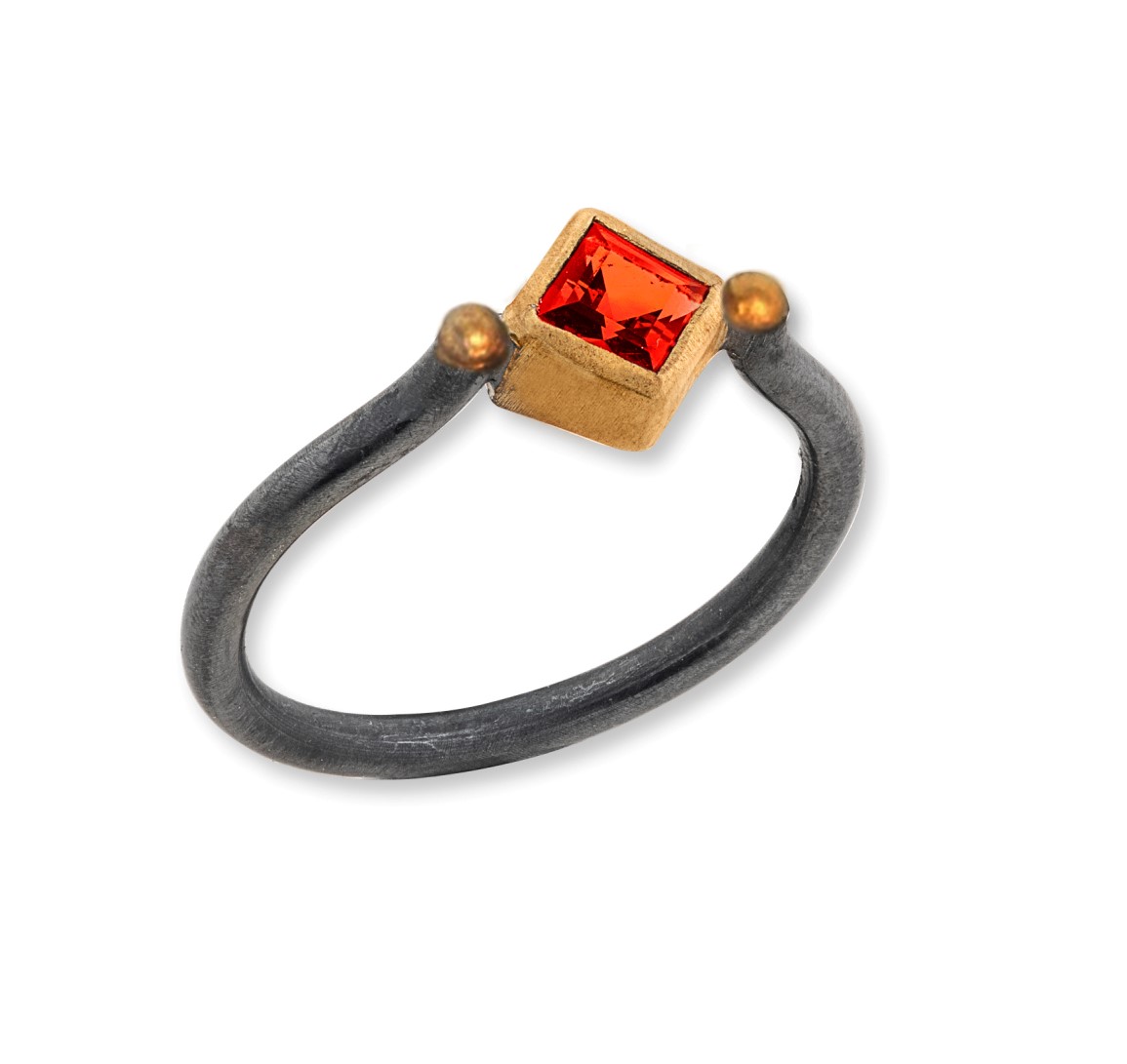 Lika Behar Orange Sapphire Stacking Ring 001-200-01751 SS | Blue Heron ...