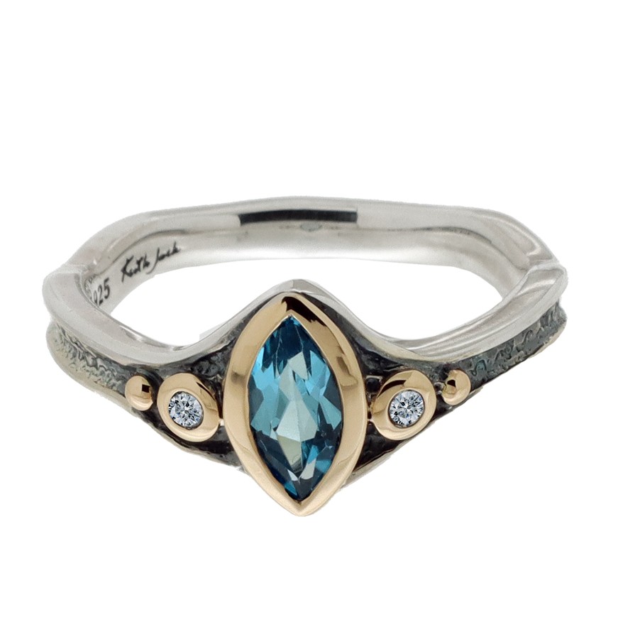 Keith Jack Ring 001-630-00217 SS Silver Rings Blue Heron