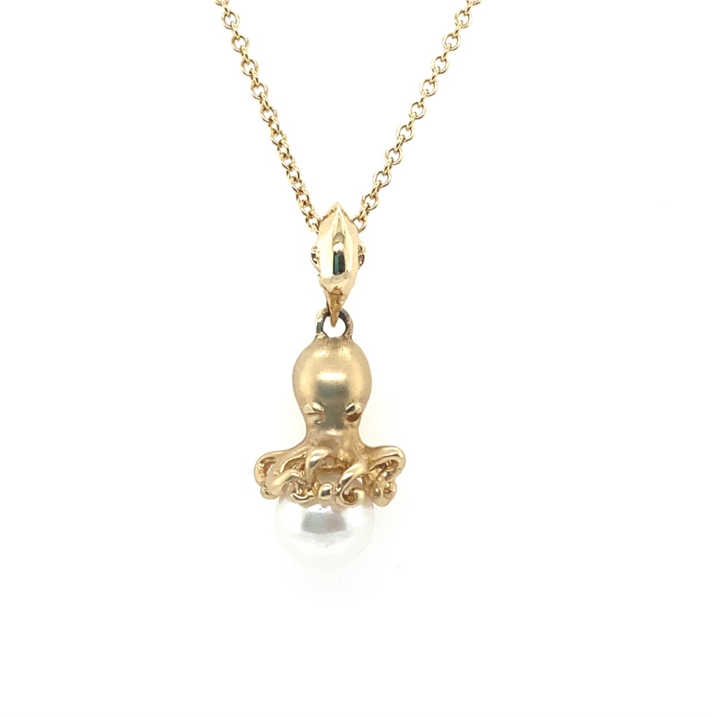 Steven Douglas Octopus Pearl Pendant 001-416-00730 Blue Marlin