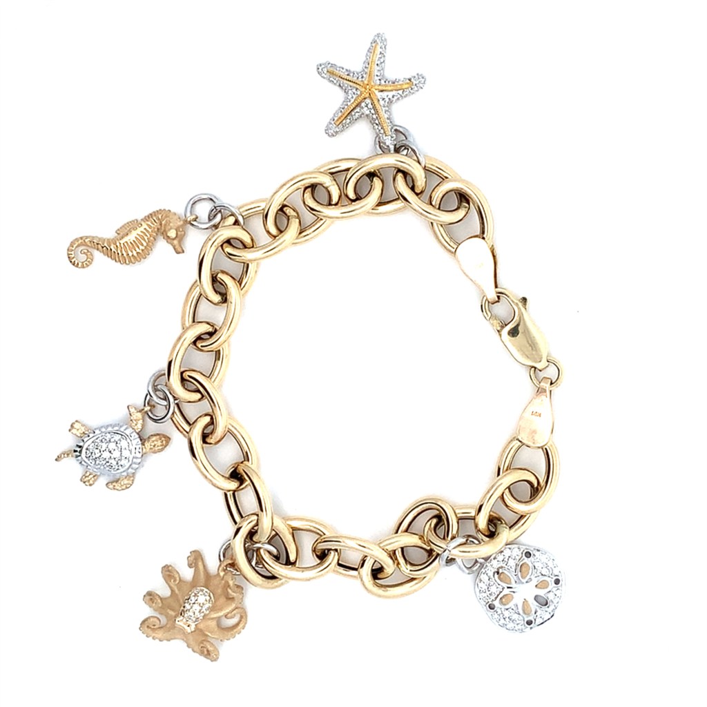 【限定品】BRASS DOUBLE-STRAND BRACELET Double Strand 8mm Pearl 14K Yellow Gold Bracelet 7