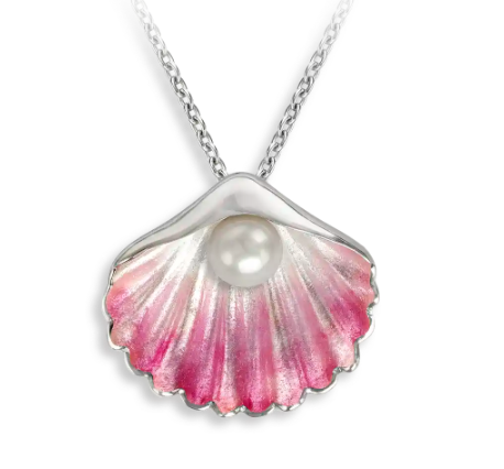 NICOLE BARR PINK SEASHELL NECKLACE 001-600-01522 | Blue Marlin