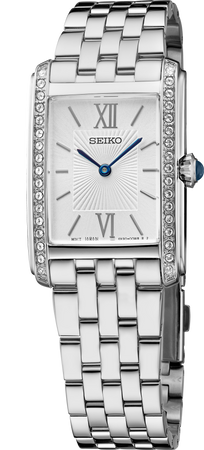 Seiko Silver Women\'s Rectangular Bracelet Watch Seiko Essentials Quartz Rectangular Case Stainless Steel  main image 4