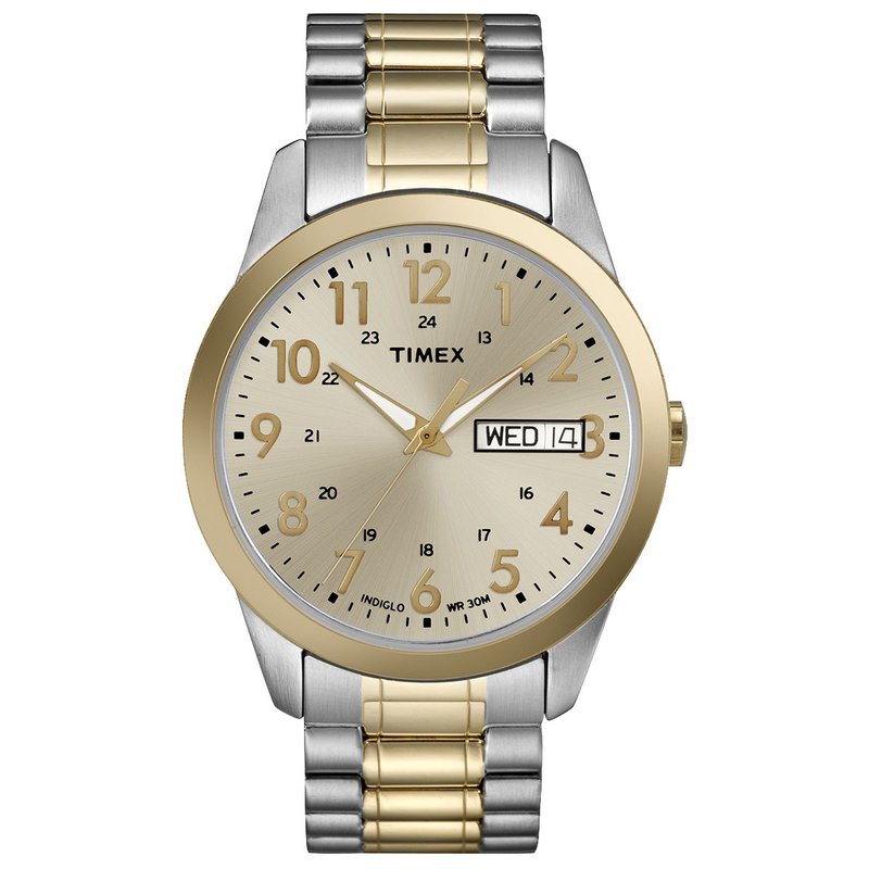 Timex Men's Two-Tone Watch with Gold Dial 001-570-00145 | B & L