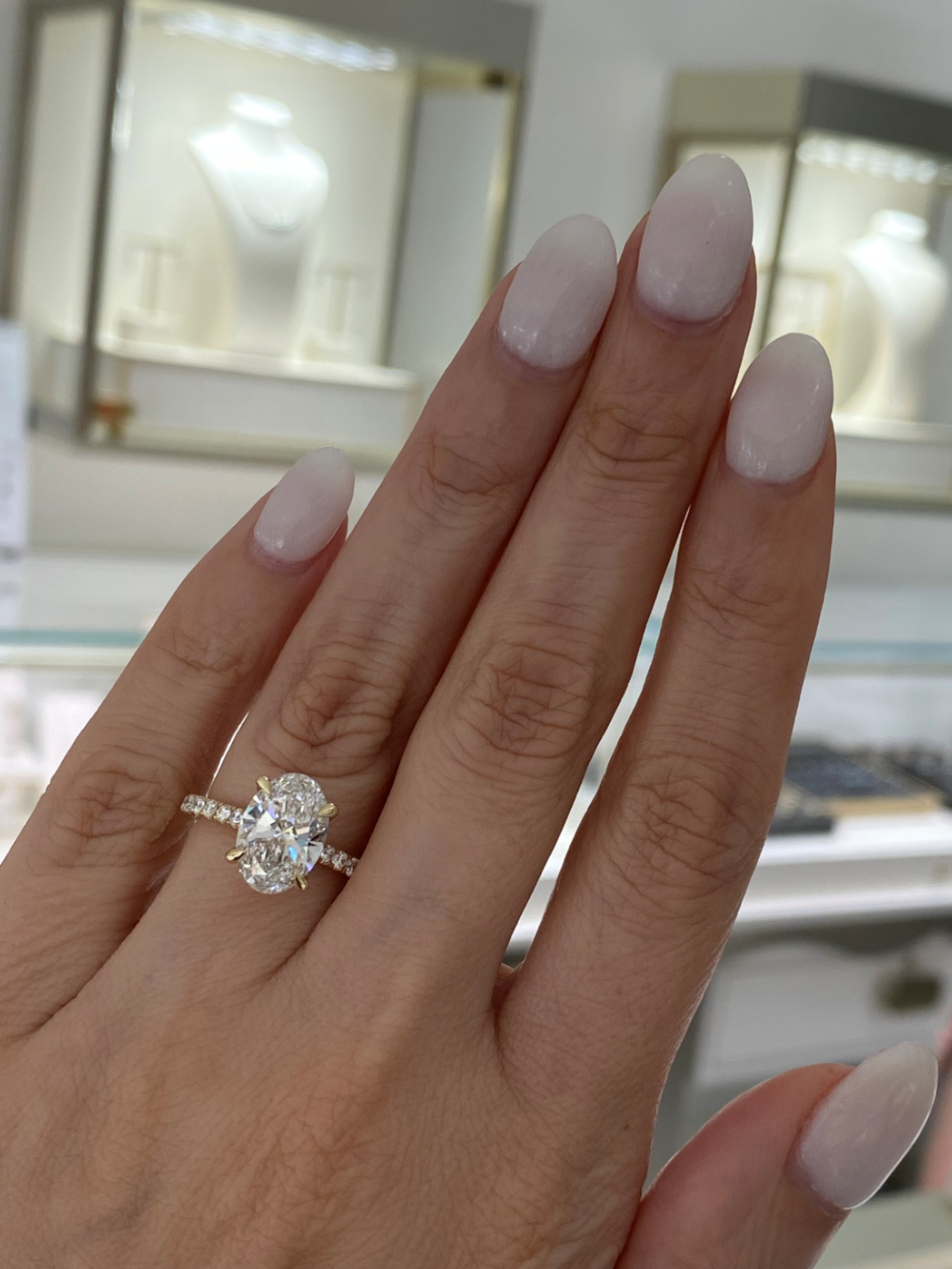 3.04 Carat Lab Grown Diamond Oval Solitaire Engagement Ring | Brax