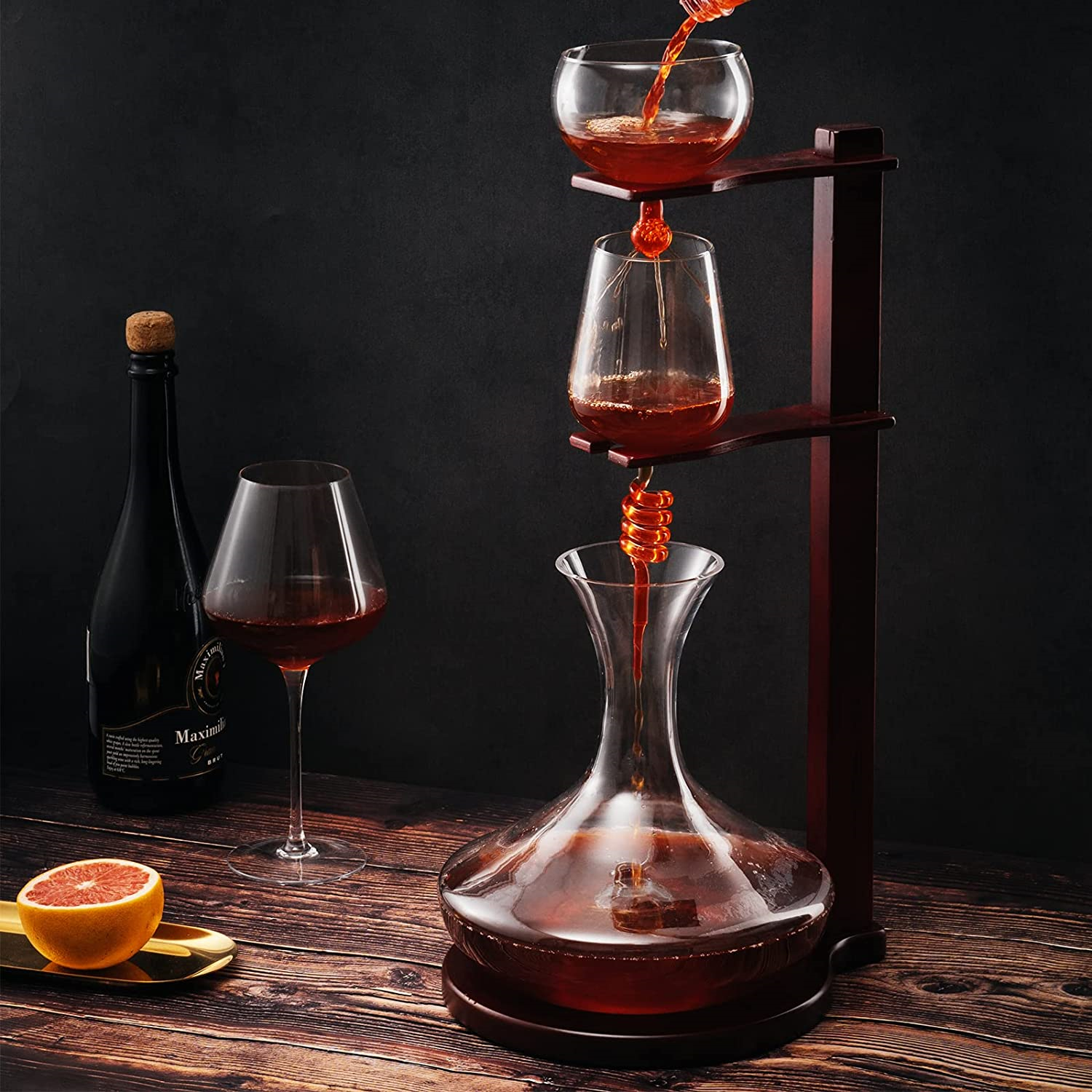 Wine Tower Decanting & Aerator Set by The Wine Savant - Unique