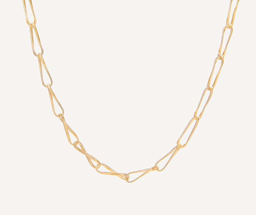 MARRAKECH ONDE 18K Yellow Gold Twisted Coil Link Necklace MARRAKECH ONDE 18K Yellow Gold Twisted Coil Link Necklace