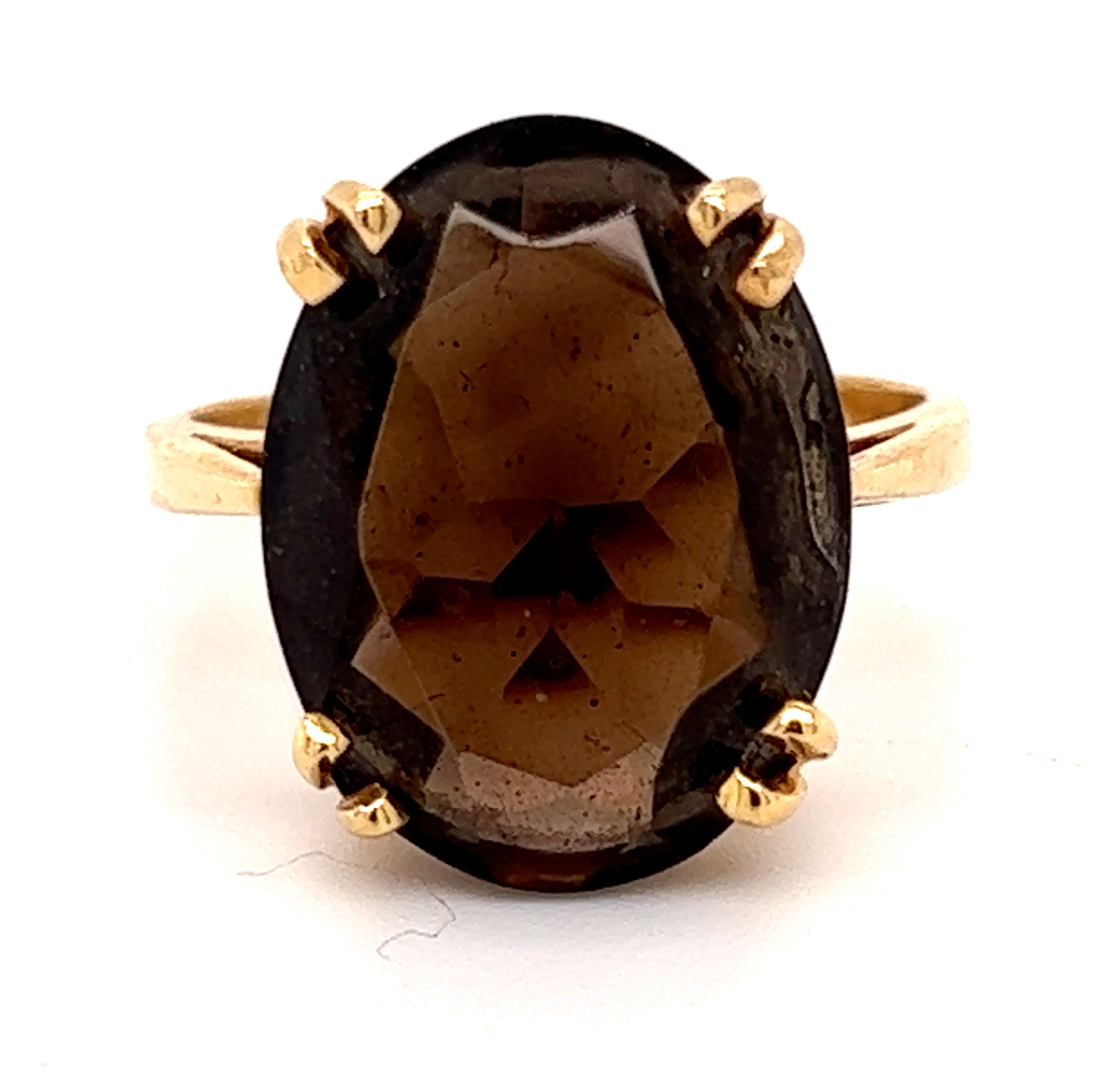 14KY Large Smokey Quartz Ring 001-200-01210 14KY | Charles 