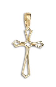 510/14kgfアシメントリーチャーム 14KY Small Open Flair Cross Pendant 001-436-00072 Chelmsford