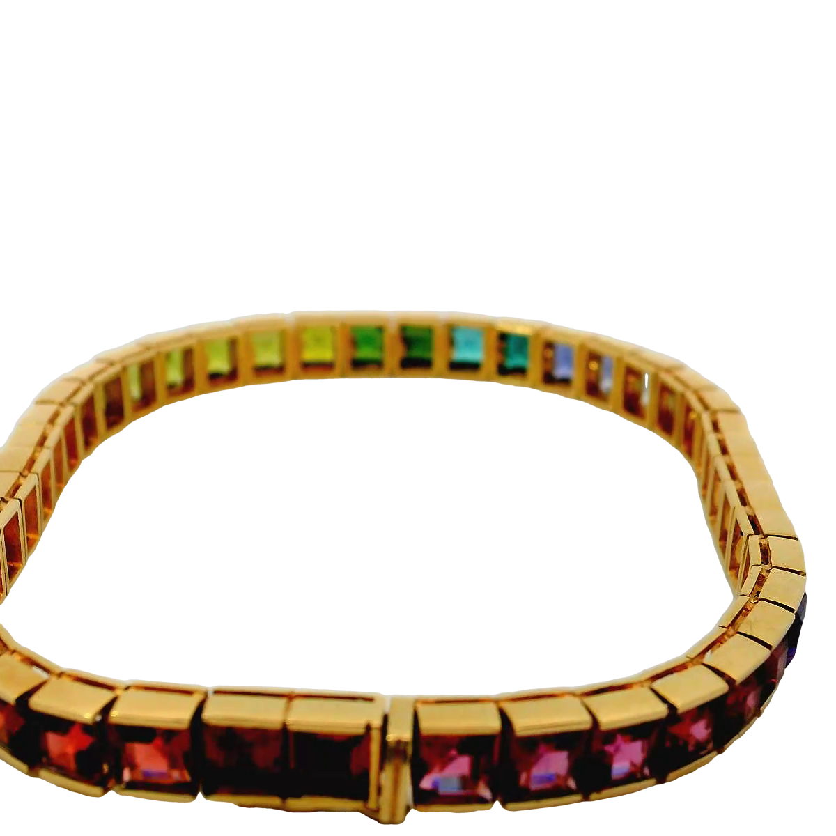 14K Natural Rainbow Gemstone Bracelet 001-240-00249 14K Natural Rainbow Gemstone Bracelet 001-240-00249