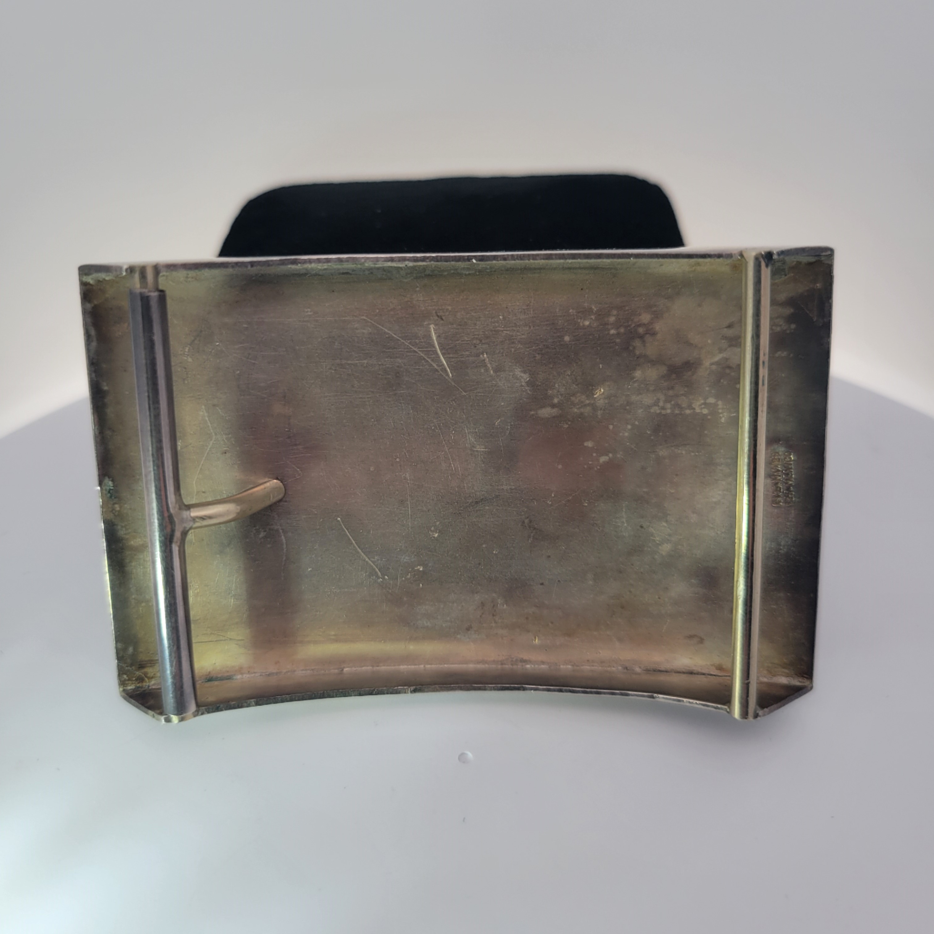 Vintage Mexican Sterling Silver Turquoise Belt Buckle | Chipper's