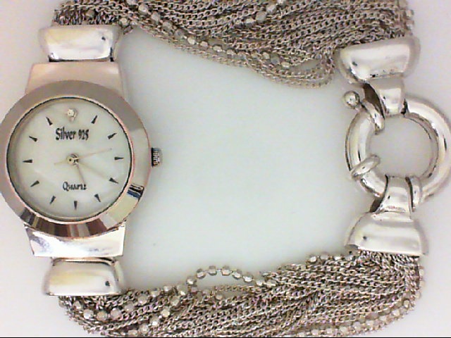 Delicate Silver-Tone Women\'s Bracelet Watch with Braided Chain Jennifer Silver Bracelet Watch | Monarchic® main image 4