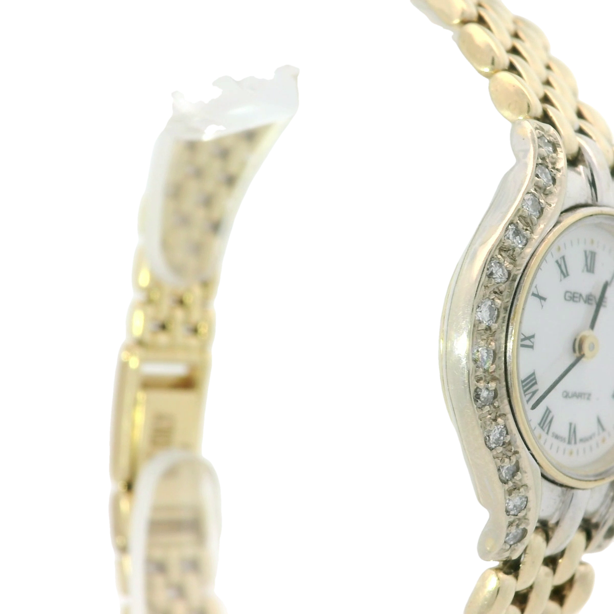 14K Yellow Gold Vintage Geneve Diamond Bezel Watch Chipper's