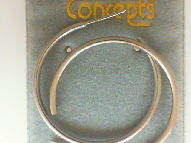 Concepts Designs for Sensitive Ears Post Hoop Silver Tone Ea