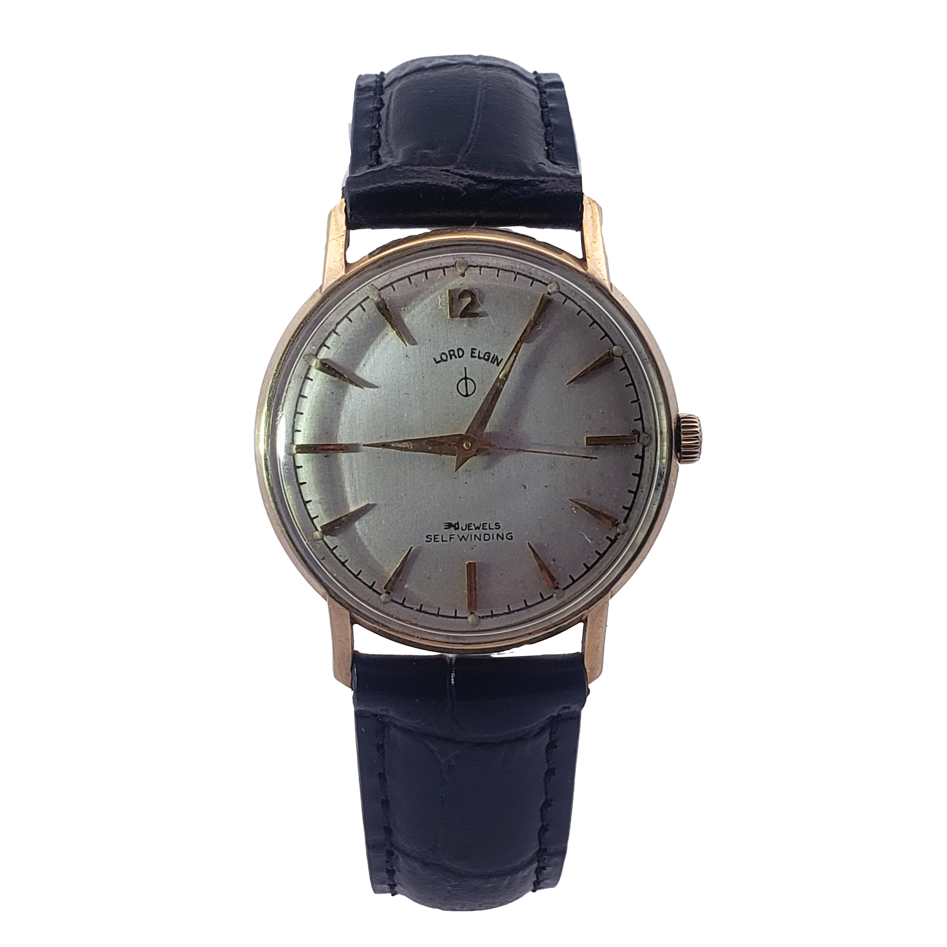 10KY Vintage 1960's Lord Elgin Watch w/Leather Band | Chipper's
