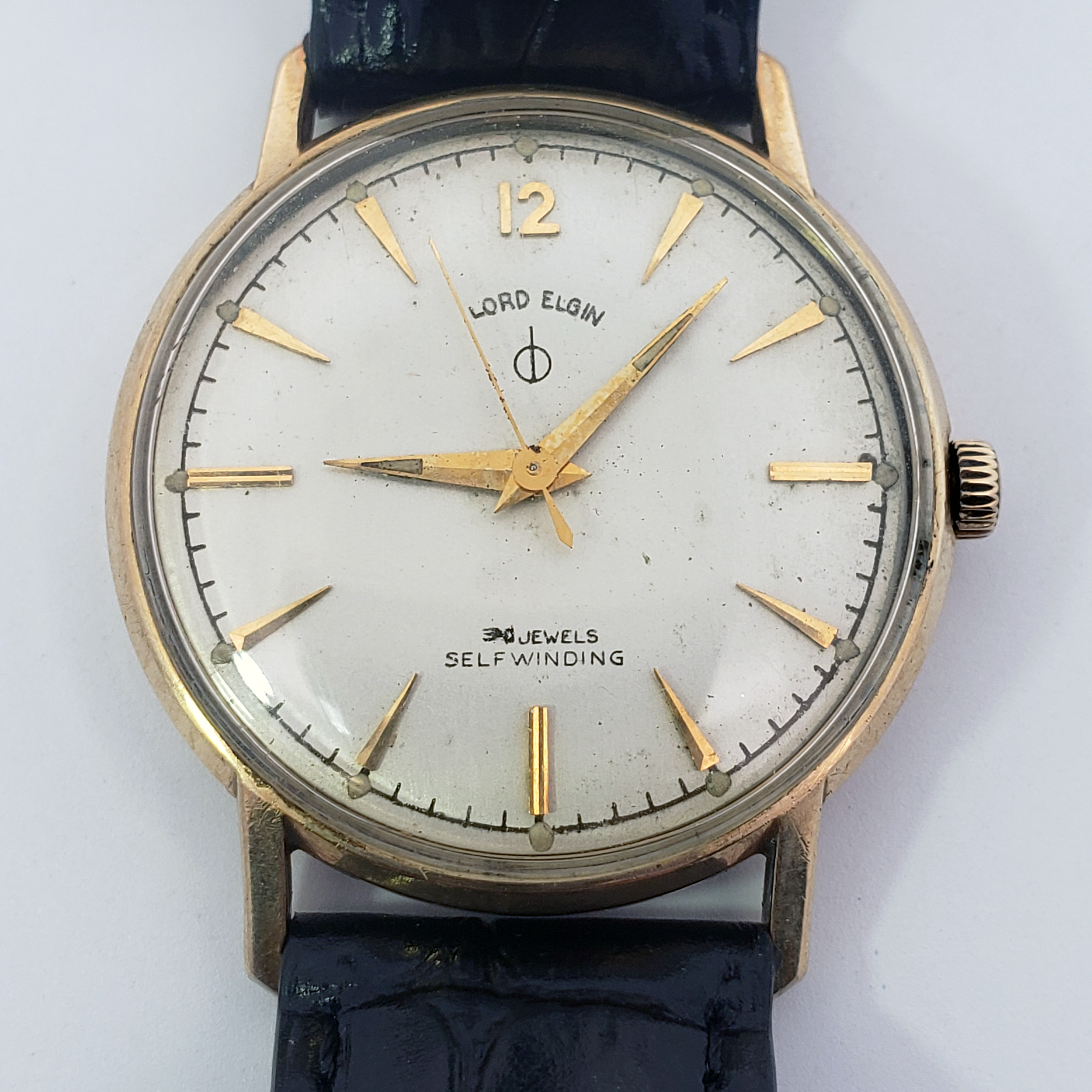 10KY Vintage 1960's Lord Elgin Watch w/Leather Band | Chipper's