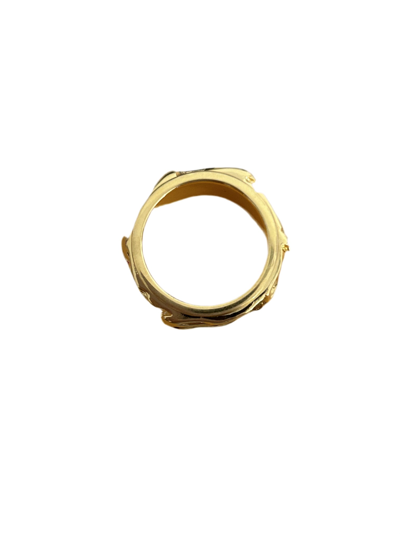 Captain Sandy's 8MM Yellow Gold Wave Ring