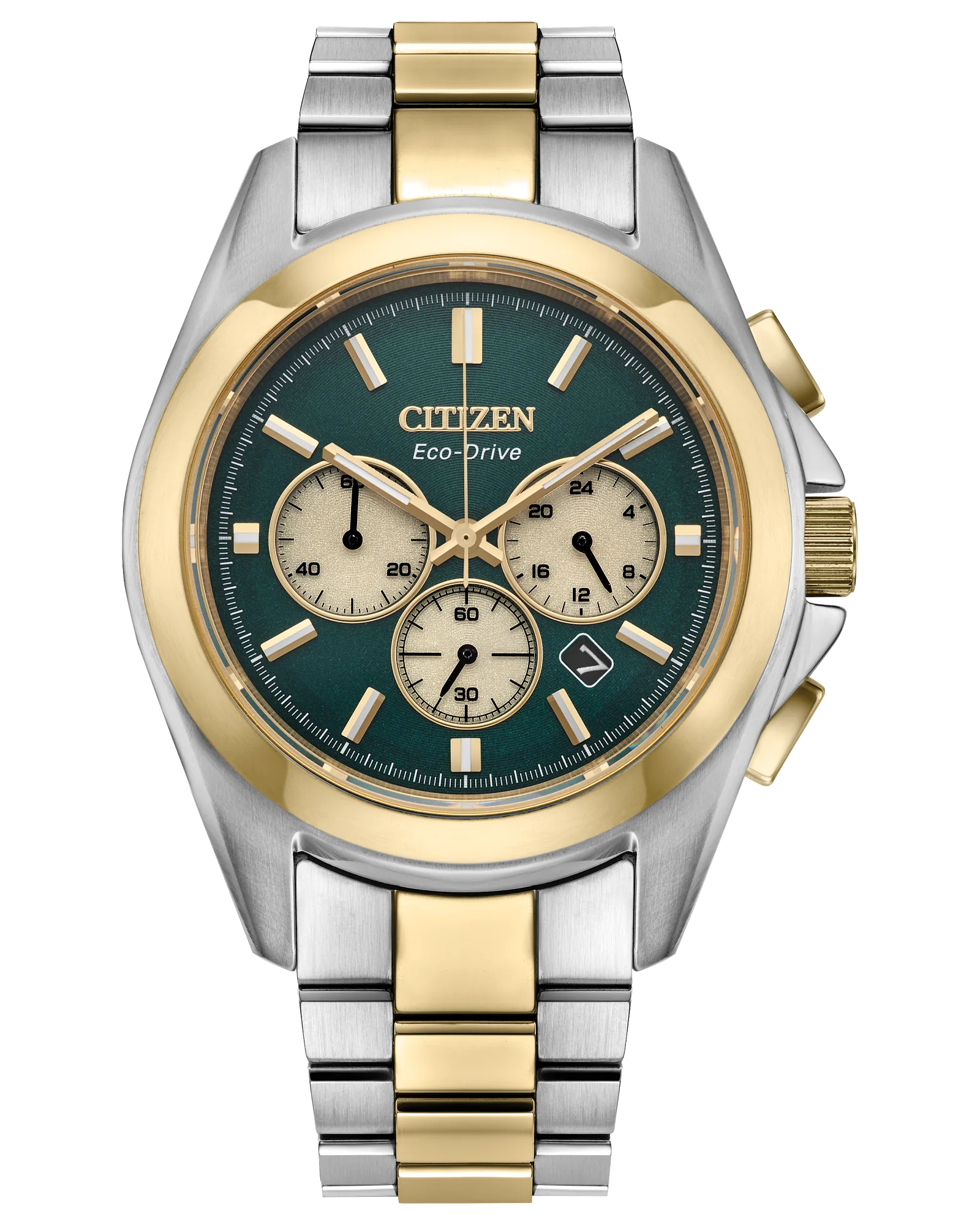 Citizen Sport Luxury Chronograph | Two-Tone | Sunray Green Dial