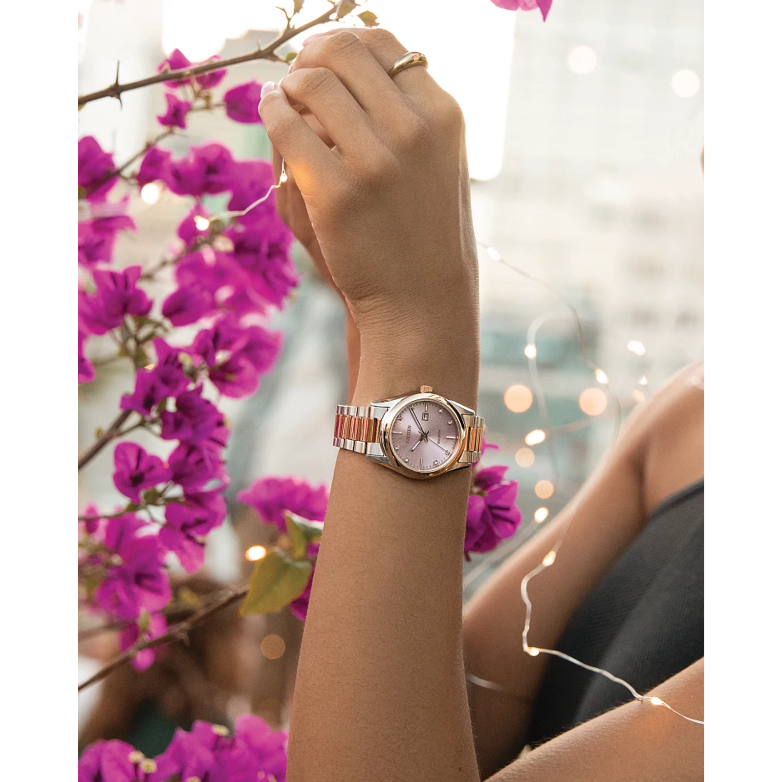 NWT Citizen Lady Eco-Drive Pink Dial Watch Citizen Lady Eco-Drive Pink Dial Watch FE1241-71Z  main image 2