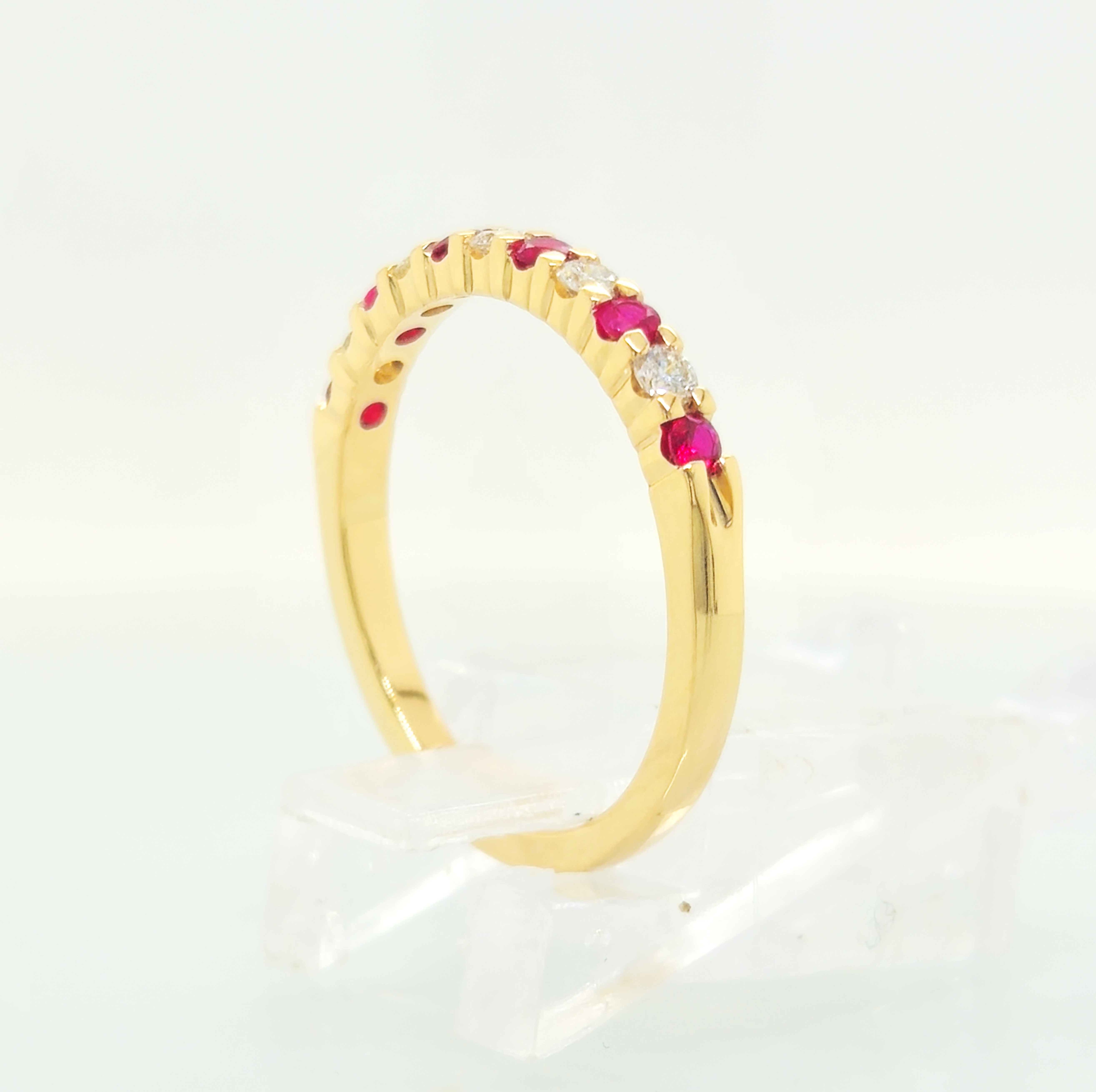14K YG 0.47ct TGW Ruby & Diamond Ring