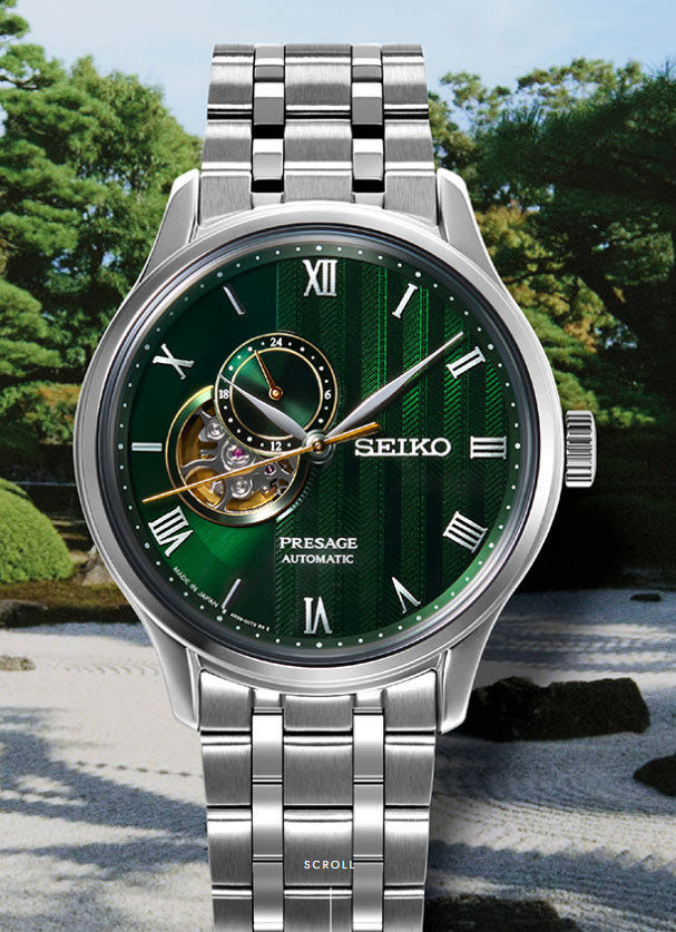 Seiko Presage SSA463 Japanese Garden Green Dial | Skaneateles Jewelry
