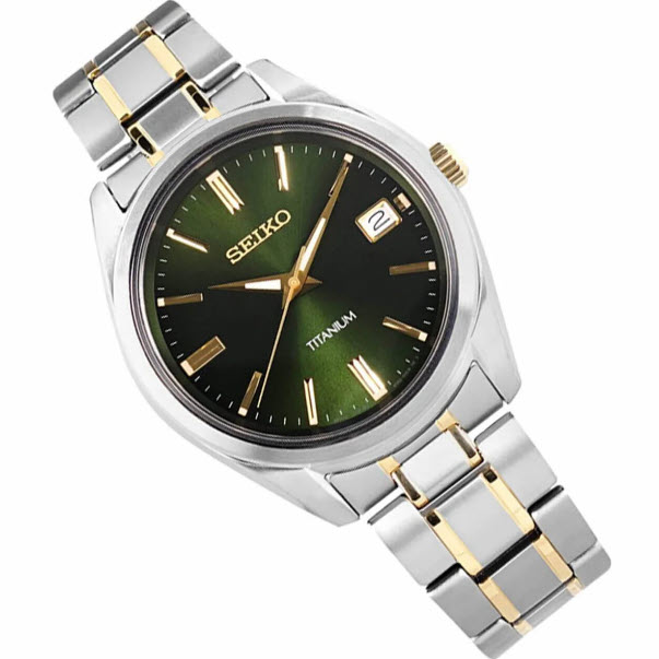 seiko green dial dress Daydate mod olive green automatic watch main image 1