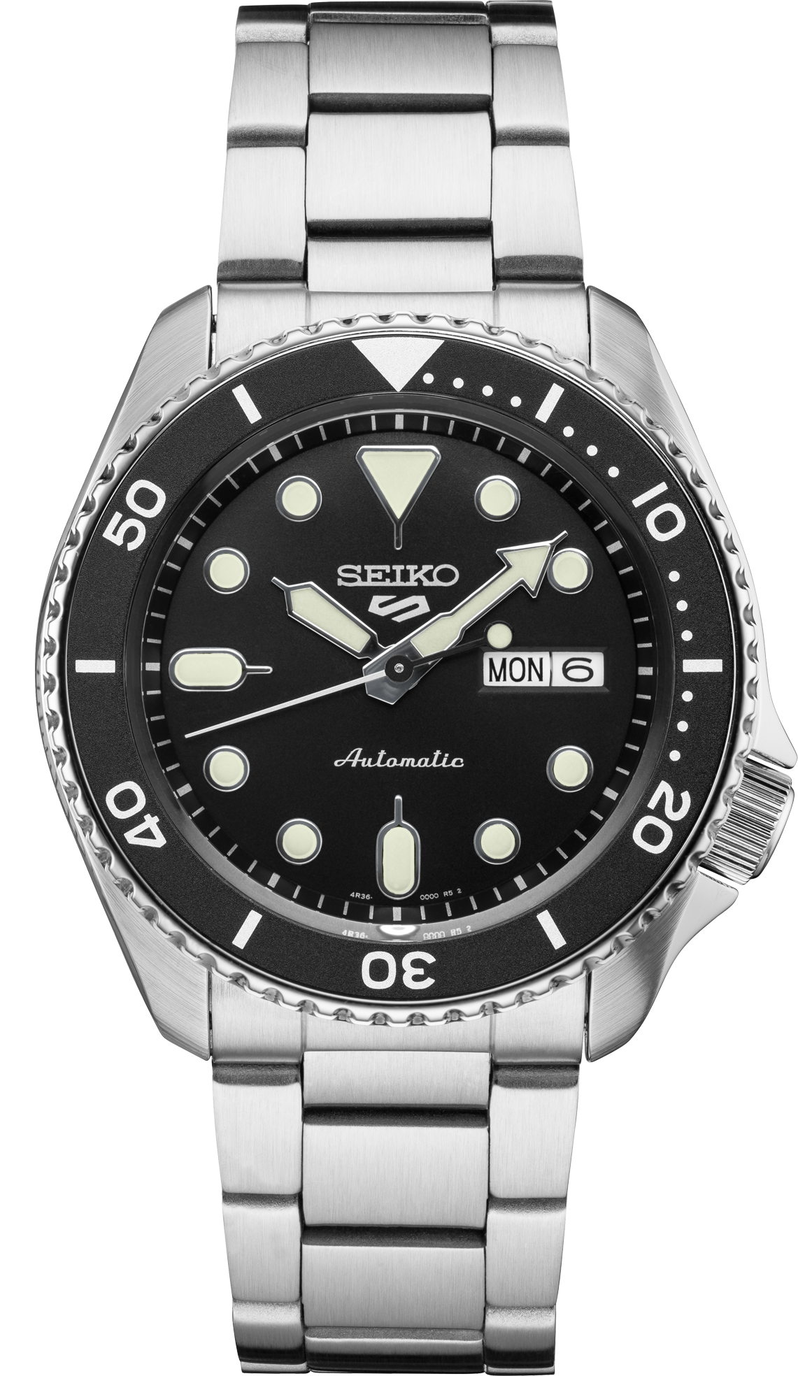 NWT Seiko Series 5 Automatic Black Dial Stainless Steel Watch Amazon.com: SEIKO Series 5 Automatic Black Dial Men main image 4