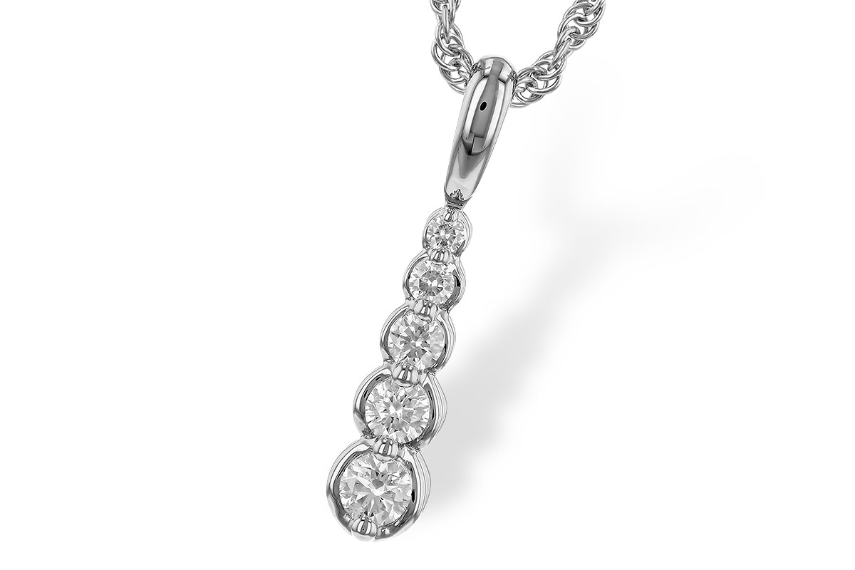 jenny-d-stunning18  14k WG 1/4cttw Dia Drop Necklace