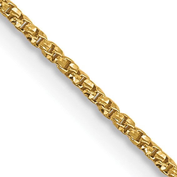 14K Yellow Gold Twisted Box Chain, 16