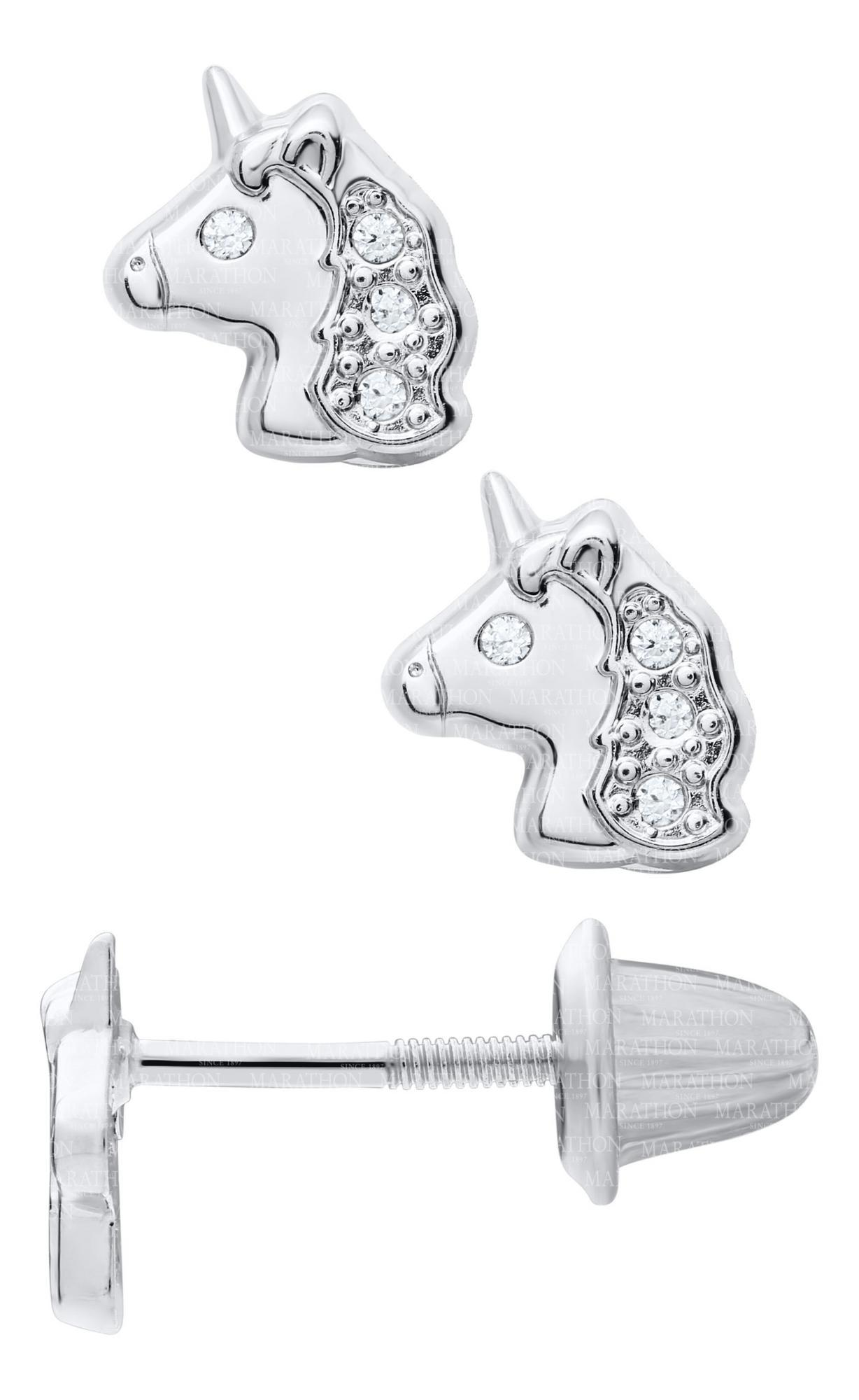 Sterling silver unicorn earrings cheap