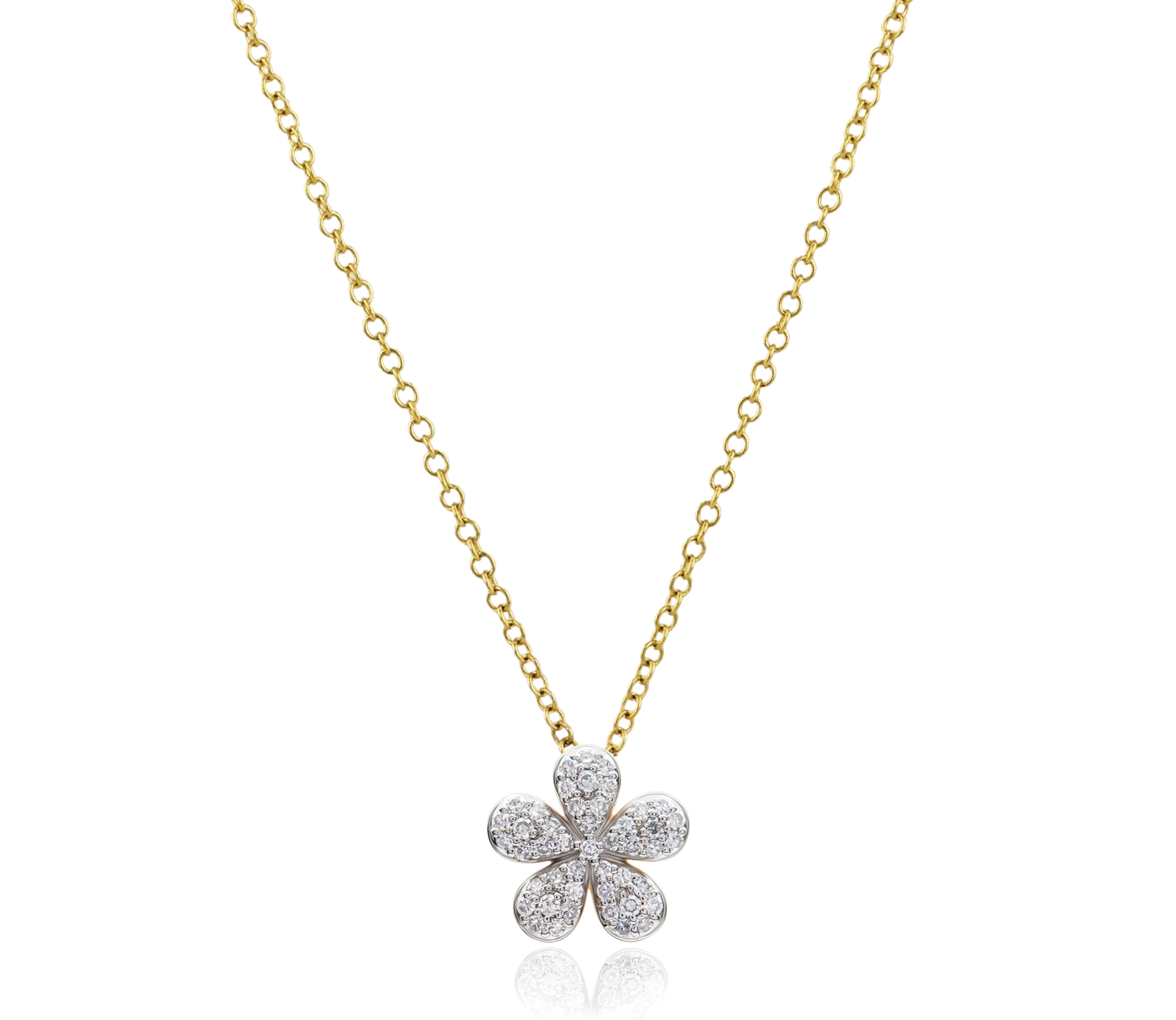 Phillips House 14kt Yellow Gold Forget-Me-Not Petite Necklac