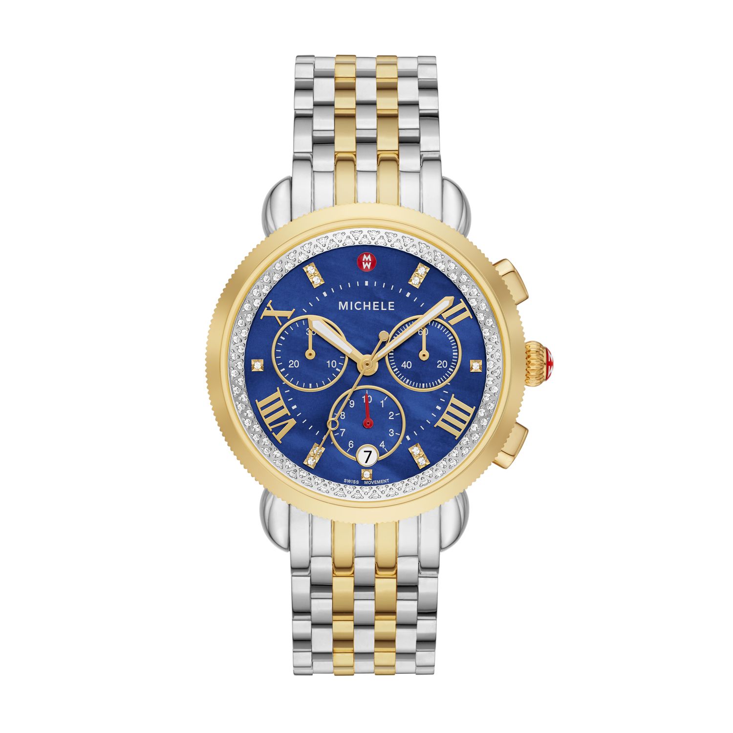 Michele Sport Sail Watch Stainless Steel Michele Sport Sail Chronograph Stainless Steel 38mm White  main image 2